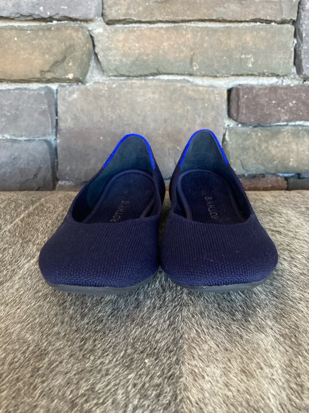 Rothy’s The Square Navy Ballet Flat Slip On Loafer - Picture 5 of 12